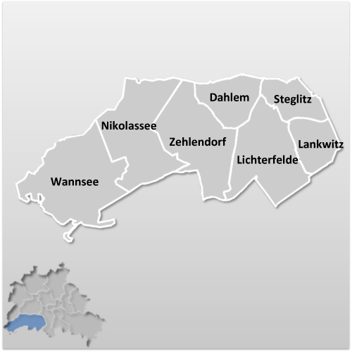 Karte Bezirk Berlin Steglitz-Zehlendorf