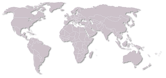 Weltkarte mit Küche der Kontinente