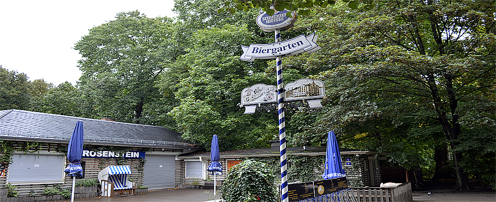 Biergarten Rosenstein im Berliner Bürgerpark Pankow