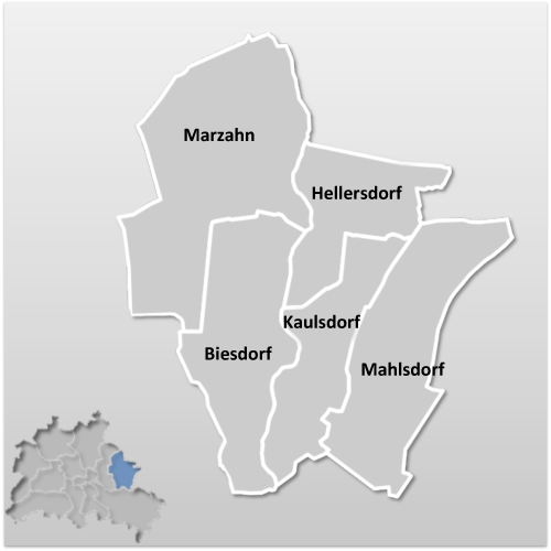 Karte Bezirk Berlin Marzahn-Hellersdorf