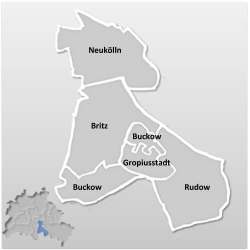 Karte Stadtbezirk Neukölln