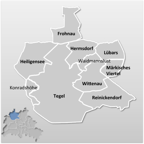 Karte Stadtbezirk Reinickendorf