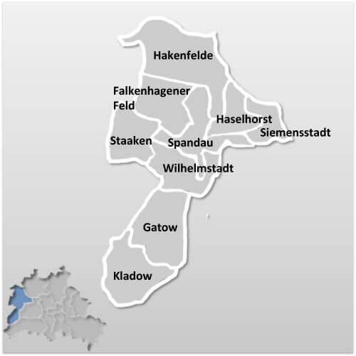 Ortsteile in Spandau