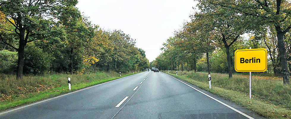 Bundesstraße in und um Berlin