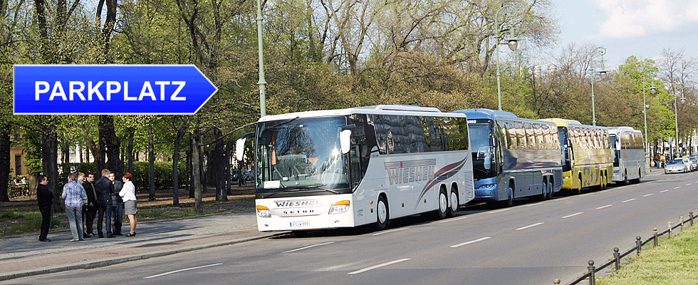 Busparkplatz am Schloß Charlottenburg in Berlin