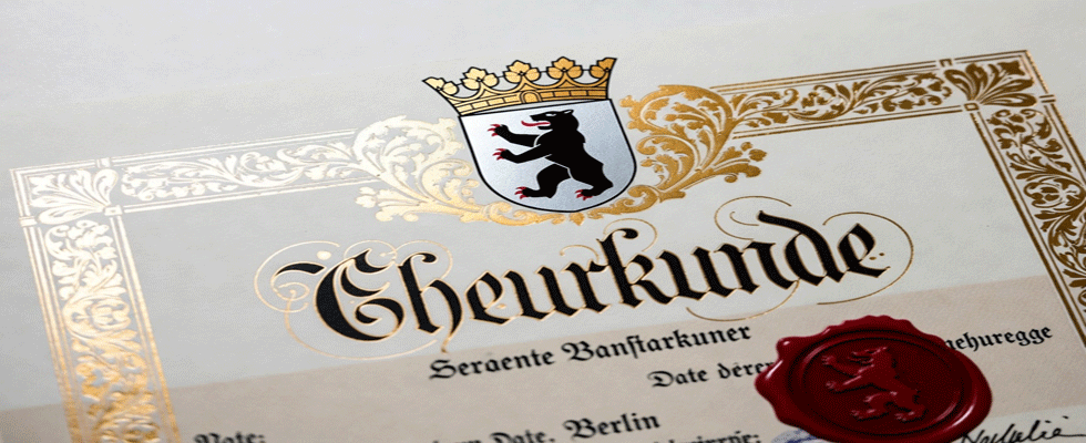 Eheurkunde Berlin