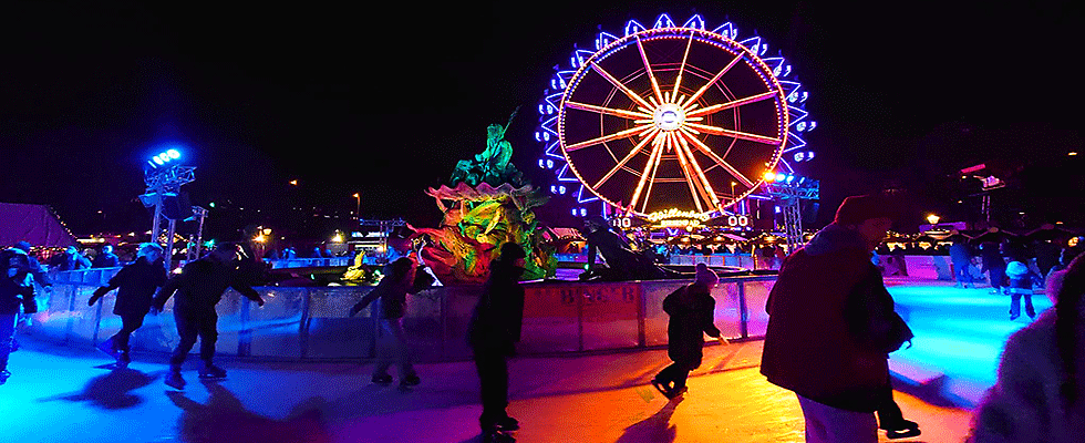 Eisbahn Neptunbrunnen Berlin