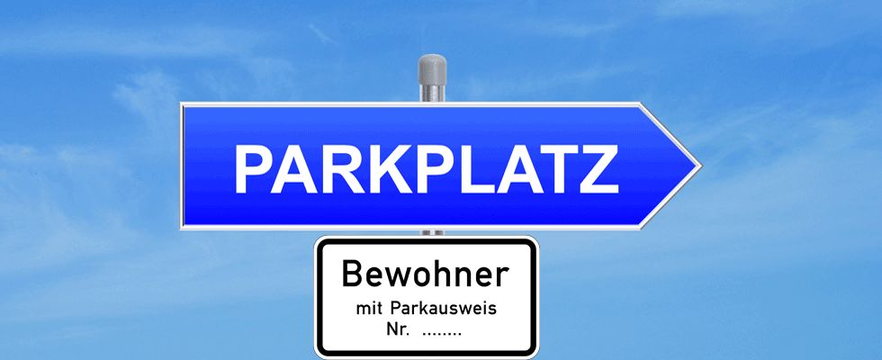 Parken für Anwohner Anwohnerparkplatz in Berlin